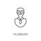 husband linear icon. Modern outline husband logo concept on whit