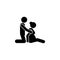 husband, pregnant woman icon. Element of pregnant icon for mobile concept and web apps. Pictogram husband, pregnant woman icon can