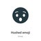 Hushed emoji vector icon on white background. Flat vector hushed emoji icon symbol sign from modern emoji collection for mobile