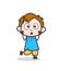Hushed Face Expression - Cute Cartoon Kid Vector