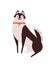 Husky dog flat vector illustration. Cute pet, domestic pedigree puppy. Animal care, dogginess concept. Malamute breed