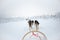Husky dog sledding in Lapland Finland