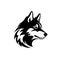 Husky Icon, Sled Dog Black Silhouette, Puppy Pictogram, Pet Outline, Husky Symbol Isolated