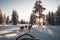 Husky safari activity at Lapland, Finland in winter