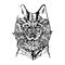 Husky Wolf Dog vector patterns
