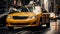 hustling yellow cabs in vibrant new york city highquality 16k motion blur street scene