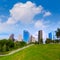 Huston skyline Eleanor Tinsley park Texas US