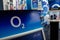 Husum, Germany - August 30, 2021: O2 Mobile Phones, Tablets and SIMs shop