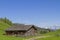 Hut with Kaiser Mountains