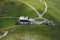 Hut in the mountains in Bavaria Austria Tyrol Germany paths