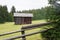 Hut in the mountains in Bavaria Austria Tyrol Germany paths