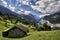 Hut in the mountains, Lauterbrunnen Switzerland