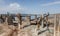 The hut and nets of the fisherman at the edge of the Thau pond towards the `Pointe du Barrou` in SÃ¨te - Herault - France