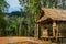 Hut on the road in the jungle on the Phuket in Thailand