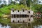 Hut in the village in the Amazon Rainforest, Manaos, Brazil