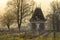 Hut in vineyards, Beaujolais, France