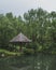 Hut by water at Mingyue Mountain, Jiangxi, China