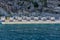 Huts at the beach of luxury hotel