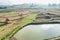 Huts on havested ricefield