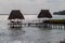 Huts at Peten Itza lake, Guatema