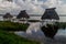 Huts at Peten Itza lake, Guatema