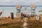 Huts at Peten Itza lake, Guatema