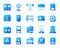 Hvac simple gradient icons vector set