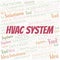 Hvac System typography vector word cloud.