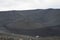 Hverfell caldera volcano top view, Iceland landmark