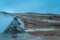 Hverir volcano in Iceland sulfuric smoker emitting hot steam in front of Namafjall