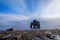 Hvitserkur iconic rock long exposure and cloudscape in iceland time lapse