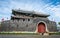 Hwaseong fortress south gate aka Paldalmun gate and sunny blue sky Suwon South Korea