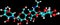 Hyaluronic acid molecular structure isolated on black