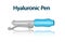 Hyaluronic pen on the white background isolated