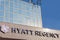 Hyatt Regency logo on their main hotel in Serbia. Hyatt Hotels Corporation is a worldwide brand, owner and franchise of hotels