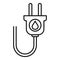 Hybrid energy cable icon, outline style