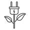 Hybrid energy plant icon, outline style