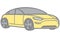 Hybrid Vehicle Car Illustration,Electric transportation illustration set