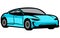 Hybrid Vehicle Car Illustration,Electric transportation illustration set