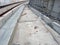 Hyderabad metro track level in working area in summer season