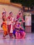 Hyderabad Telangana India 12 30 2022 Stage performers performing classical Bharatnatyam (South Classical Dance)
