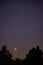 Hydes constellation and planet venus in the night sky