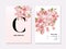 Hydrangea wedding 3d realitic vector wedding card, modern nature pink bloom invitation design. Romantic holiday composition.