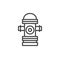 Hydrant line icon