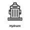 Hydrant line icon
