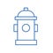 Hydrant line icon concept. Hydrant flat  vector symbol, sign, outline illustration.