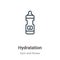 Hydratation outline vector icon. Thin line black hydratation icon, flat vector simple element illustration from editable gym and