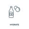 Hydrate icon. Simple illustration from biohacking collection. Creative Hydrate icon for web design, templates