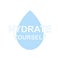 Hydrate yourself inscription with drop icon