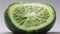 Hydrating Green Symphony: Macro Showcase of the Cross-Section of a Cucumber, Embracing its Crisp and Watery Texture - AI Generativ